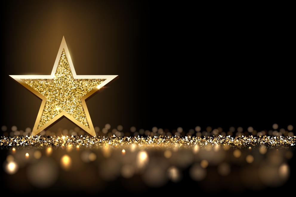 Gold Glitter Star Image