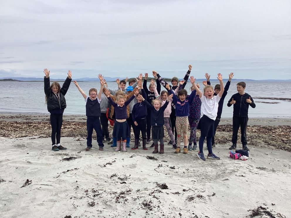 Pupils from Small Isles Primary.