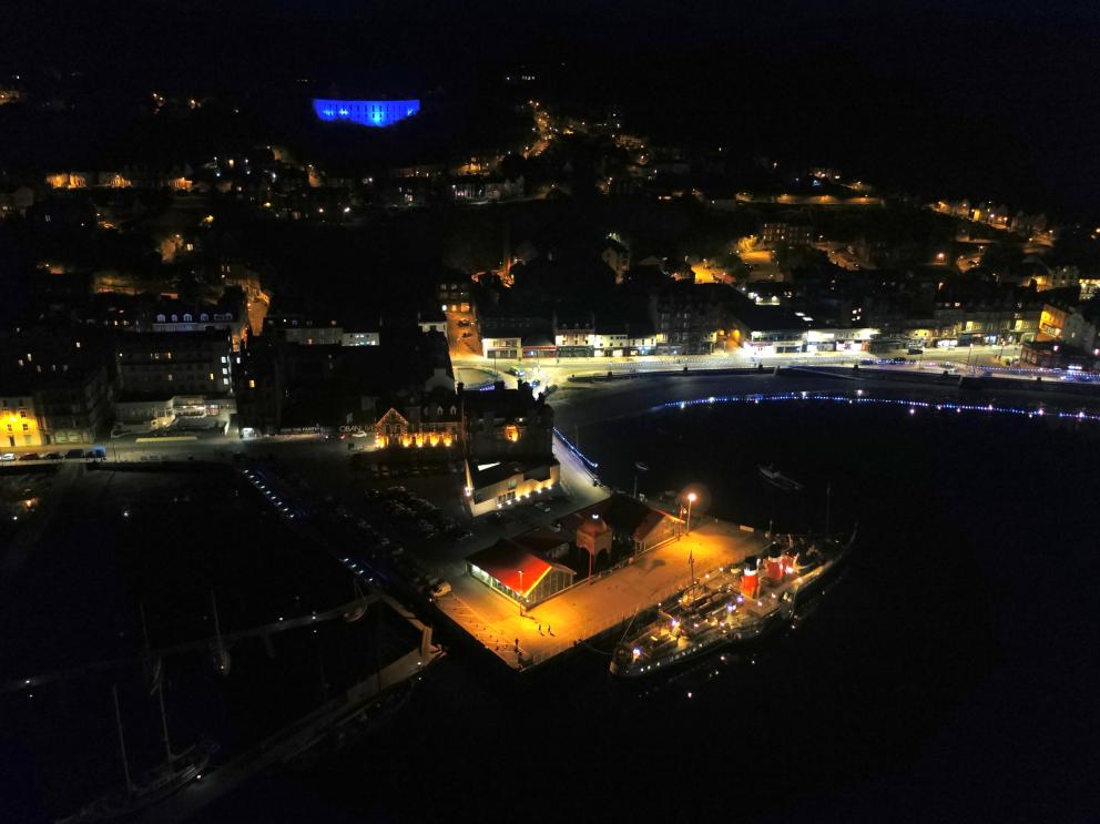 Oban North Pier at Night
