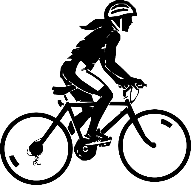 Girl on bike graphic