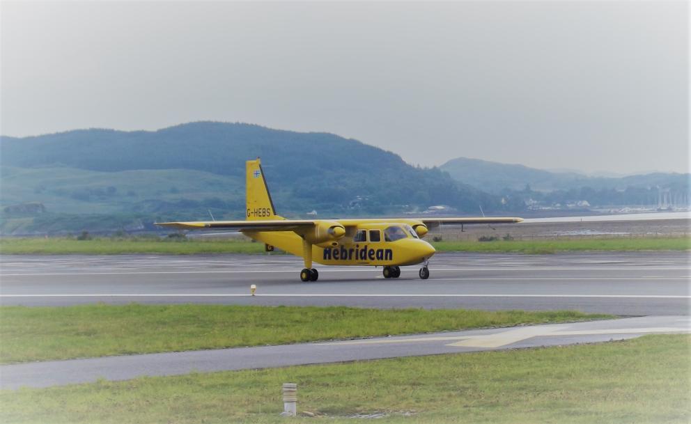 A photo of a Hebridean Air plane