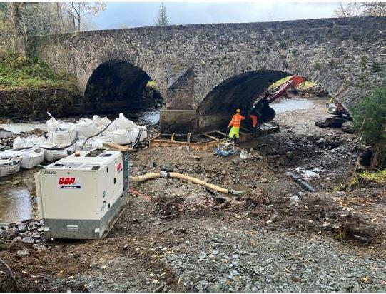 Diversion of river flow at Glen Mhor