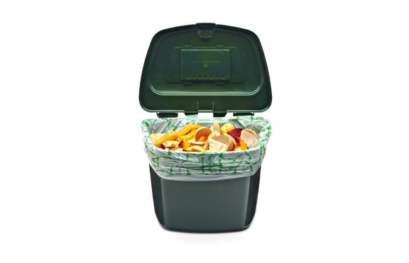 Food waste in kitchen caddy