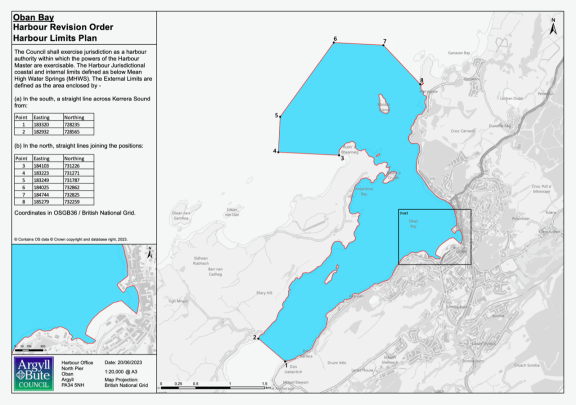 Oban Harbour Revision Order harbour limits plan