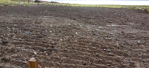 land improvement / infill of old borrow pit – final treatment including de-stoning, harrowing and seeding to take place Spring 2025