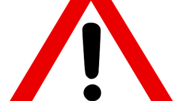 warning sign - a red triangle with exclamation mark