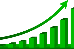 A stock image of a graph showing growth